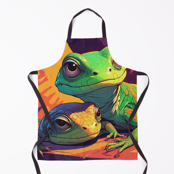 Item preview, Loving Lizard couple illustration designed and sold by Vintage Designs +.
