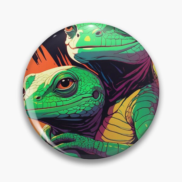 Item preview, Loving Lizard couple illustration designed and sold by Vintage Designs +.