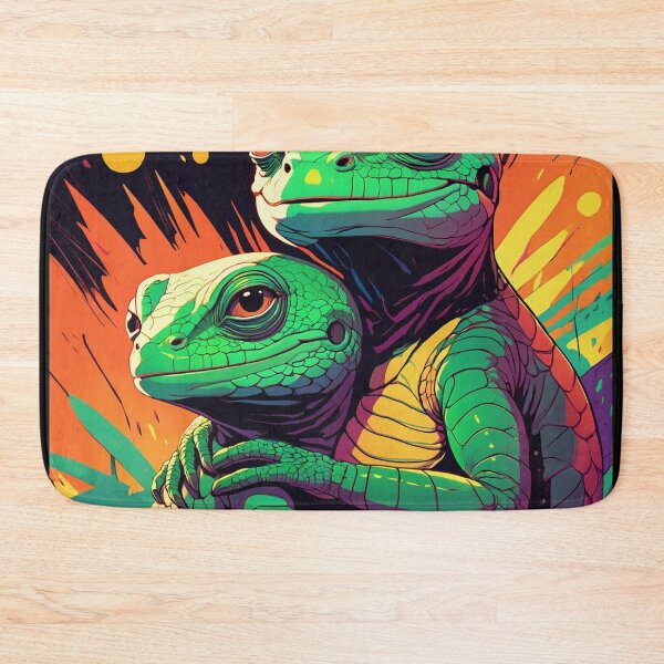 Item preview, Loving Lizard couple illustration designed and sold by Vintage Designs +.