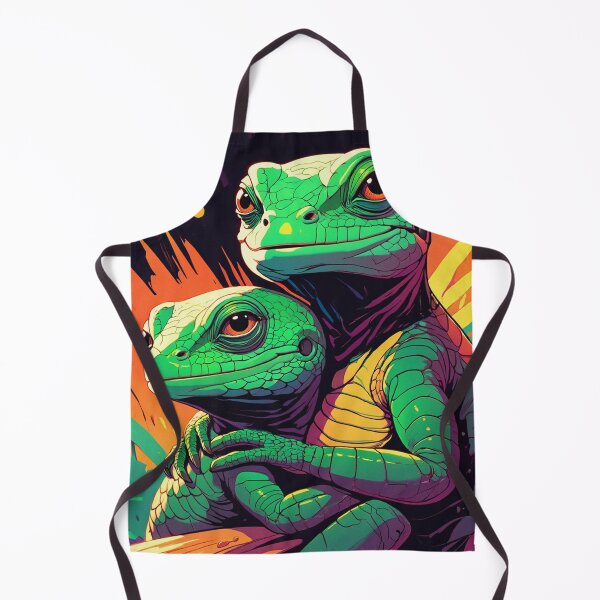 Item preview, Loving Lizard couple illustration designed and sold by Vintage Designs +.