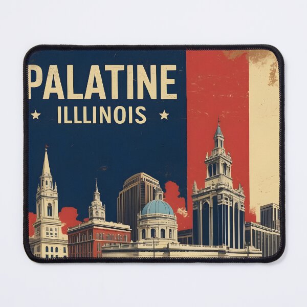 Item preview, Palatine Illinois 1950s USA Vintage Travel Tourism designed and sold by TravelersGems.