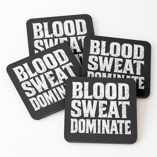 Item preview, Blood, sweat, dominance – your fitness motto designed and sold by Unikat.SE.