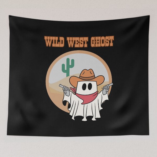 Item preview, Wild West cute ghost with revolver designed and sold by CleanDecor.