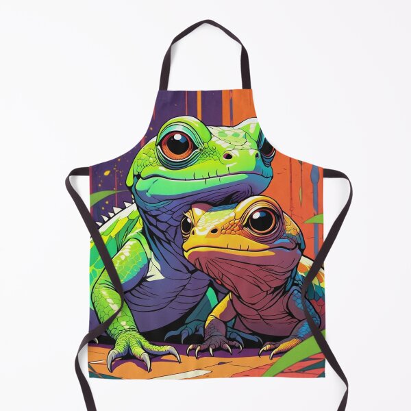 Item preview, Loving Lizard couple illustration designed and sold by Vintage Designs +.