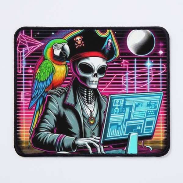 Item preview, pirate alien and parrot designed and sold by Dogandesighn.
