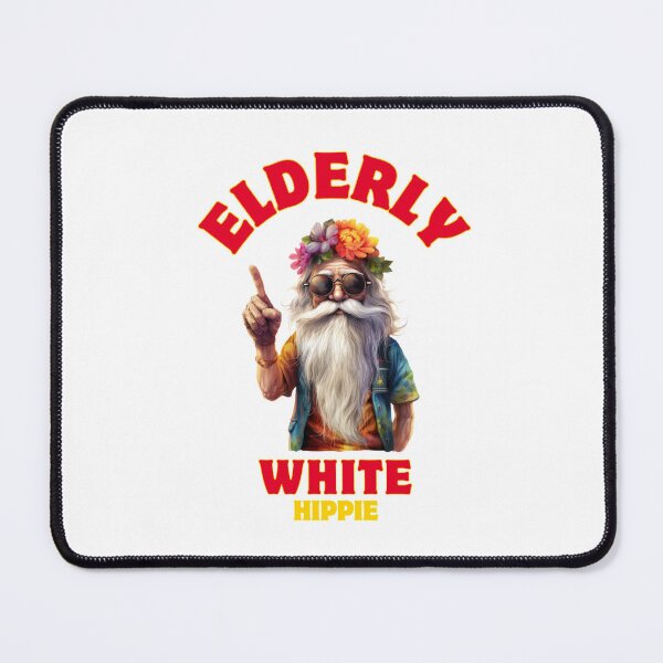 Item preview, Elderly White Hippie Funny Retro Groovy Vintage Design GIfts designed and sold by Maniutek.