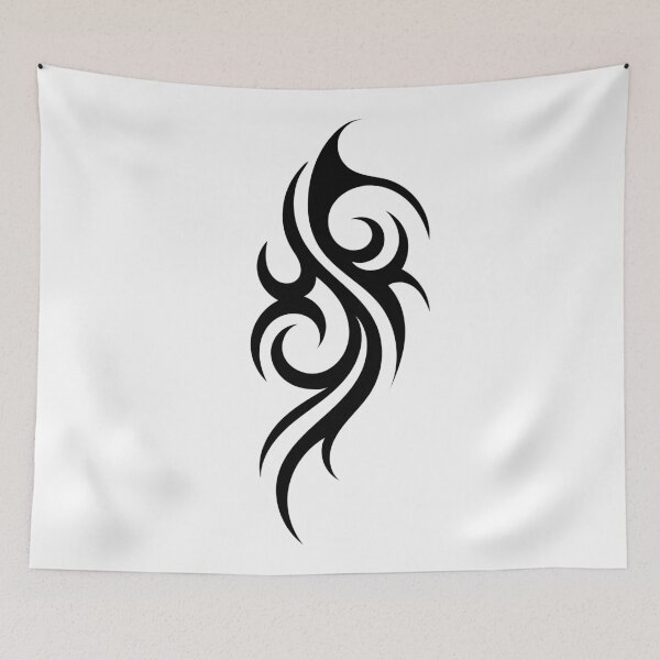 Item preview, Asymmetrical Tribal Swirl – Bold Black Vector Tattoo Symbol designed and sold by NArtdesigns.