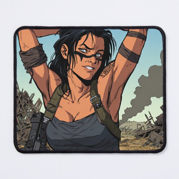 Item preview,  Post Apocalyptic warrior woman resting after battle designed and sold by Vintage Designs +.