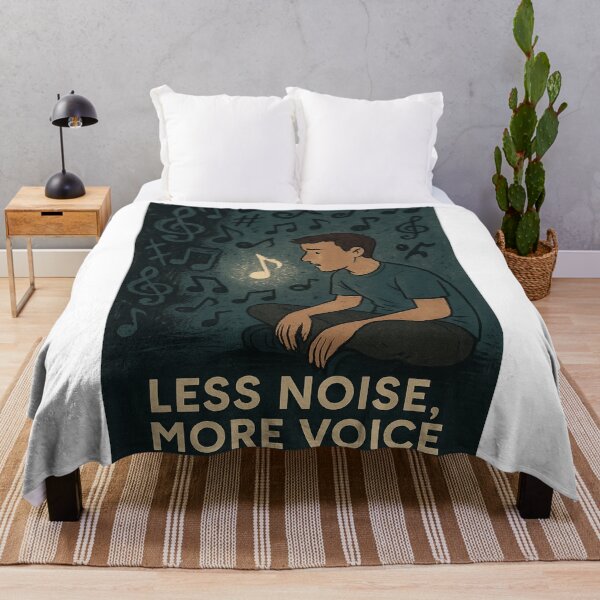 Item preview, Less Noise, More Voice – Minimalist Illustration of a Child and a Chaotic World designed and sold by Not-Only-You.