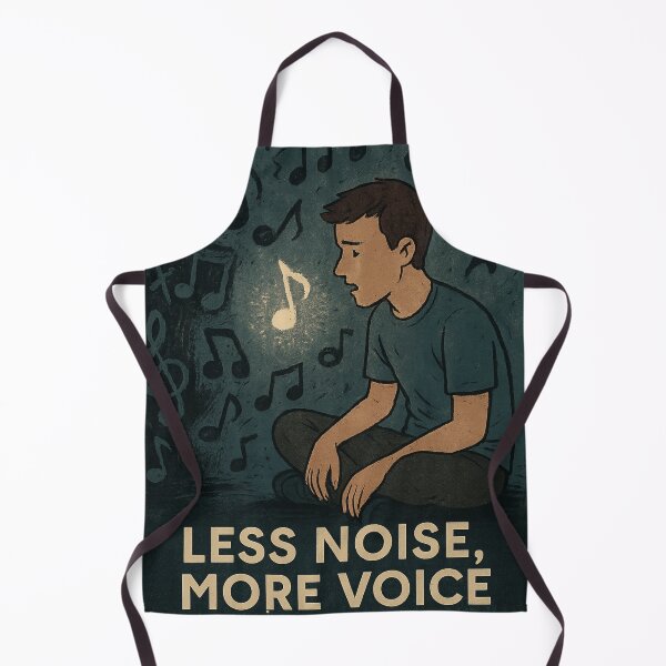 Item preview, Less Noise, More Voice – Minimalist Illustration of a Child and a Chaotic World designed and sold by Not-Only-You.