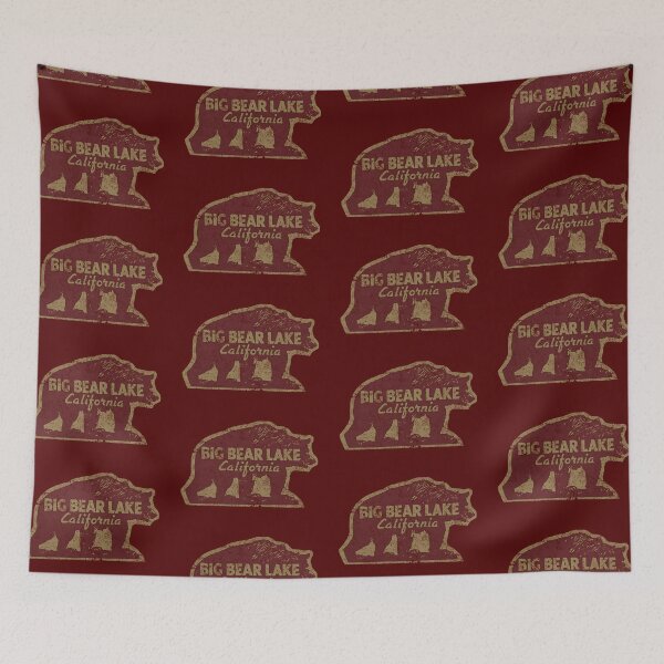 Item preview, Vintage California Big Bear Lake - aged, distressed print. designed and sold by retropetrol.