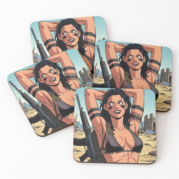 Item preview,  Post Apocalyptic warrior woman resting after battle designed and sold by Vintage Designs +.