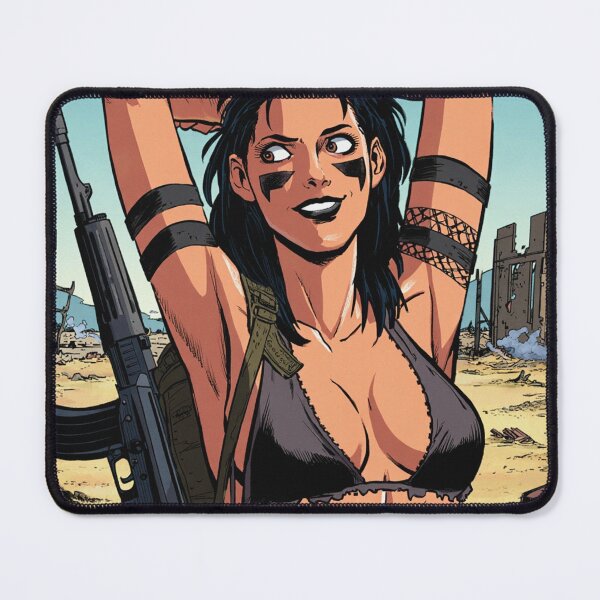 Item preview, Post Apocalyptic warrior woman resting after battle designed and sold by Vintage Designs +.