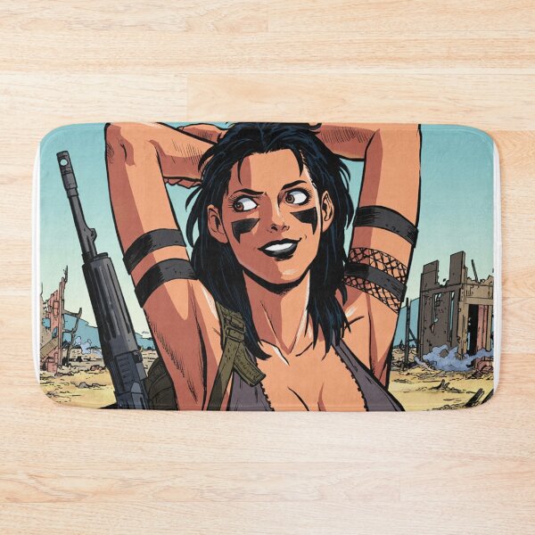 Item preview,  Post Apocalyptic warrior woman resting after battle designed and sold by Vintage Designs +.