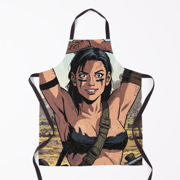 Item preview, Post Apocalyptic warrior woman resting after battle designed and sold by Vintage Designs +.
