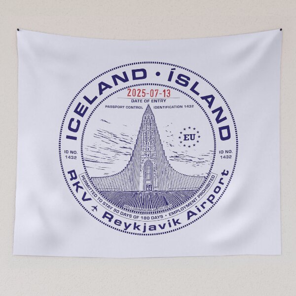 Item preview, Passport Stamp - Reykjavik, Iceland (in English) designed and sold by travelwitheric.