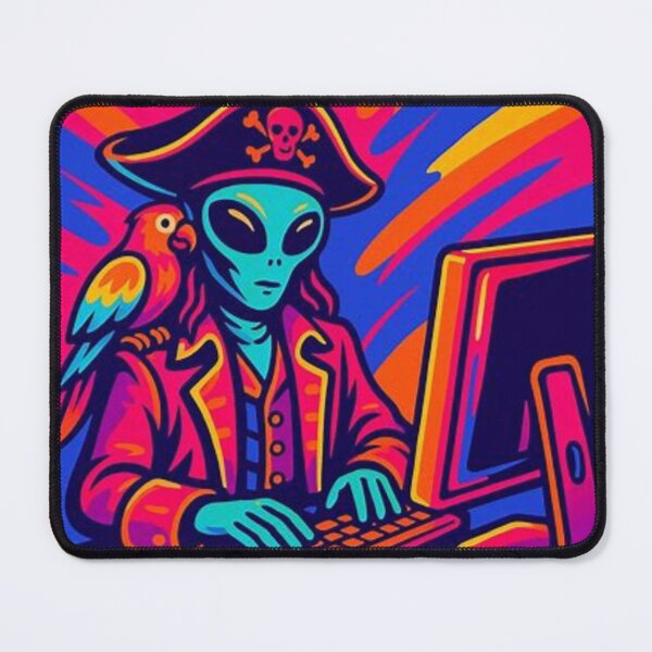 Item preview, pirate alien and parrot designed and sold by Dogandesighn.