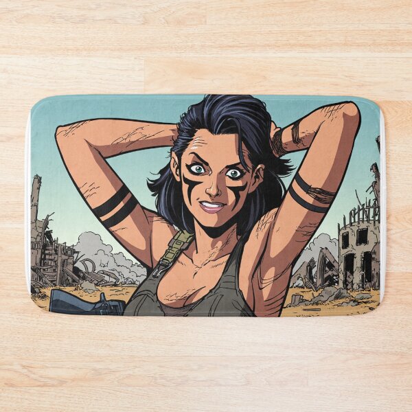 Item preview, Post Apocalyptic warrior woman resting after battle designed and sold by Vintage Designs +.