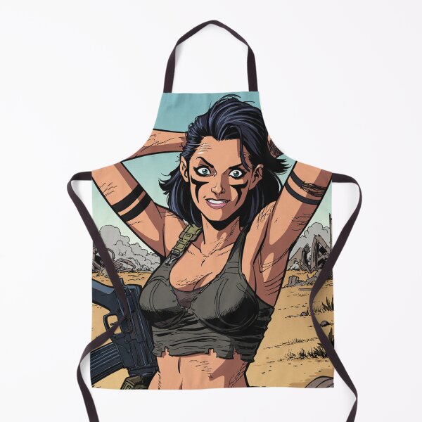 Item preview, Post Apocalyptic warrior woman resting after battle designed and sold by Vintage Designs +.