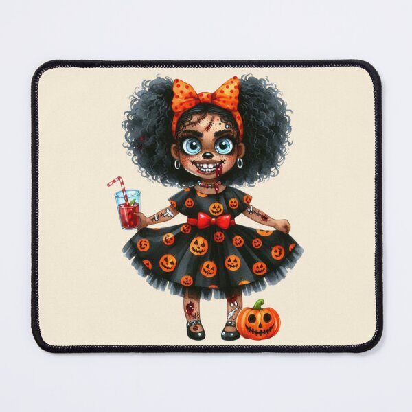 Item preview, Scary Cute Afro Girl Halloween Drawing designed and sold by Lulunza.