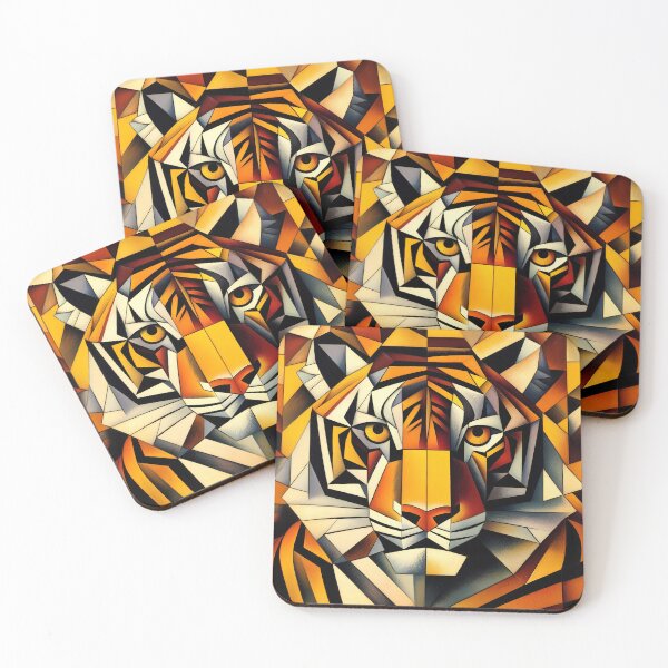 Item preview, Geometric Tiger designed and sold by DreamMandalas.