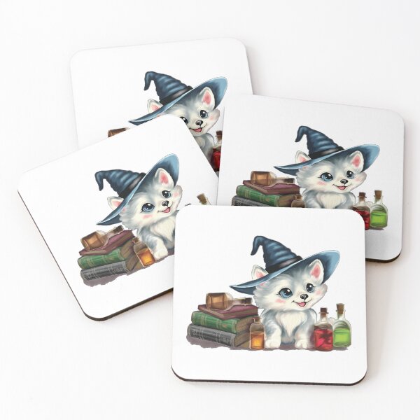 Item preview, Witchy Husky Pup with Magic Potions designed and sold by DubiousDoodles.