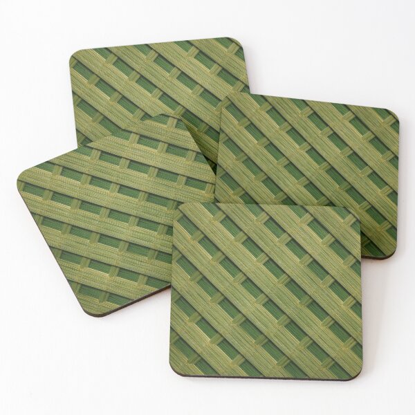 Item preview, Palm Weave Ankara – African Print Basket Lattice Pattern in Green & Sand designed and sold by Cultradesign.