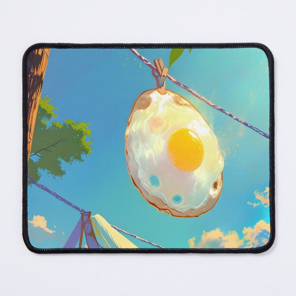 Item preview, Fried egg hanging on a surreal clothesline designed and sold by Ledsor.