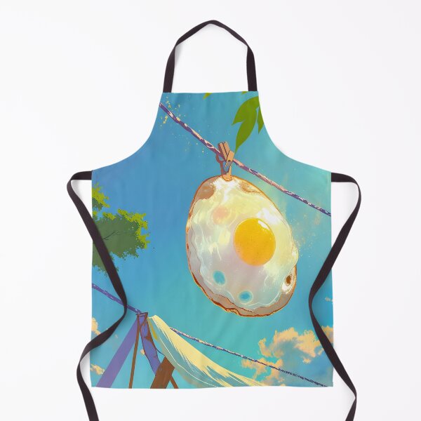 Item preview, Fried egg hanging on a surreal clothesline designed and sold by Ledsor.