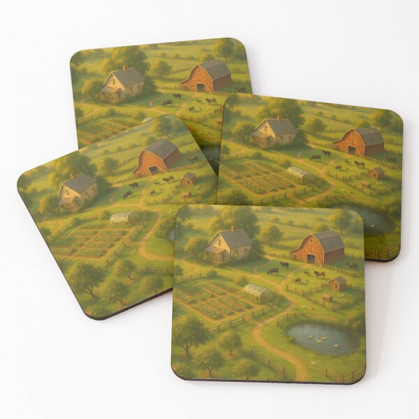 Item preview, Dream Homestead Farm Landscape  Cozy Countryside Art designed and sold by Buzzink.