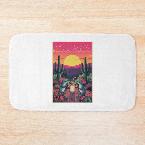 Item preview, Vibrant Tijuana Sunset: Playful Axolotls and Cactus designed and sold by RetroPop23.