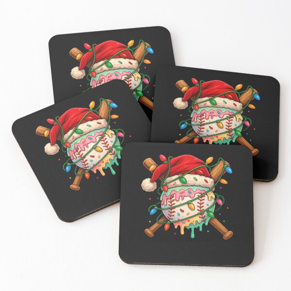 Artikelvorschau, Weihnachten Baseballspieler Eiscreme Weihnachtsmann Männer Jungen entworfen und verkauft von clothesy7.