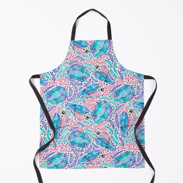 Item preview, Blue Healing Mystical Crystals Stones Watercolor Pattern designed and sold by Farissa Designs.