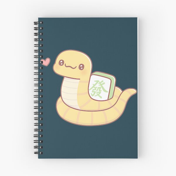 Item preview, Kawaii Yellow Snake with Mahjong Tile | PERFECT GIFT FOR YOU AND FRIENDS designed and sold by TichNyamupaguma.