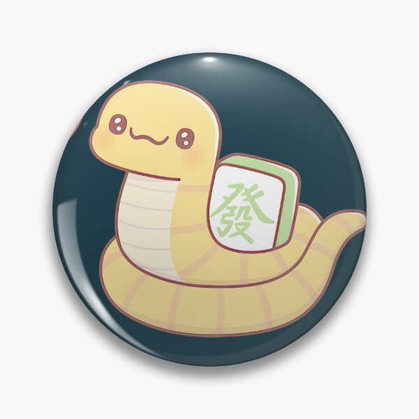 Item preview, Kawaii Yellow Snake with Mahjong Tile | PERFECT GIFT FOR YOU AND FRIENDS designed and sold by TichNyamupaguma.