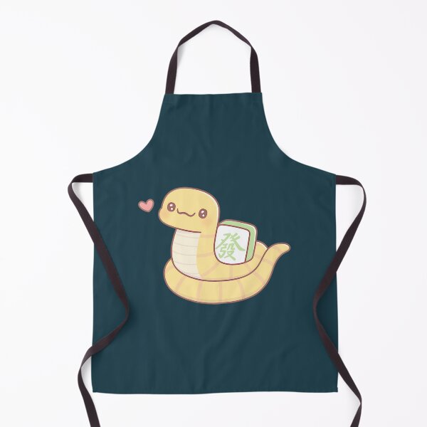 Item preview, Kawaii Yellow Snake with Mahjong Tile | PERFECT GIFT FOR YOU AND FRIENDS designed and sold by TichNyamupaguma.