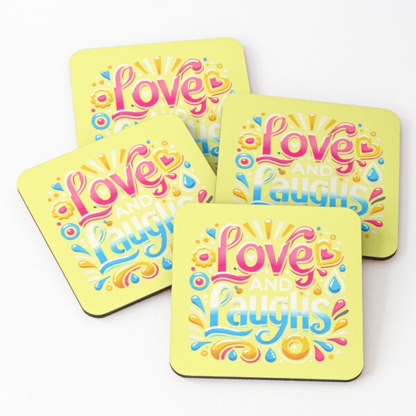 Item preview, Love and Laughs Shirt – Colorful Retro Positive Vibes Tee designed and sold by TheRamesCo.