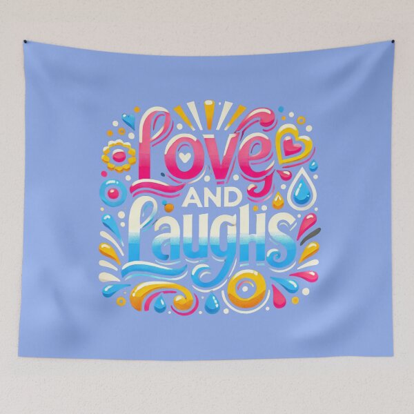 Item preview, Love and Laughs Shirt – Colorful Retro Positive Vibes Tee designed and sold by TheRamesCo.