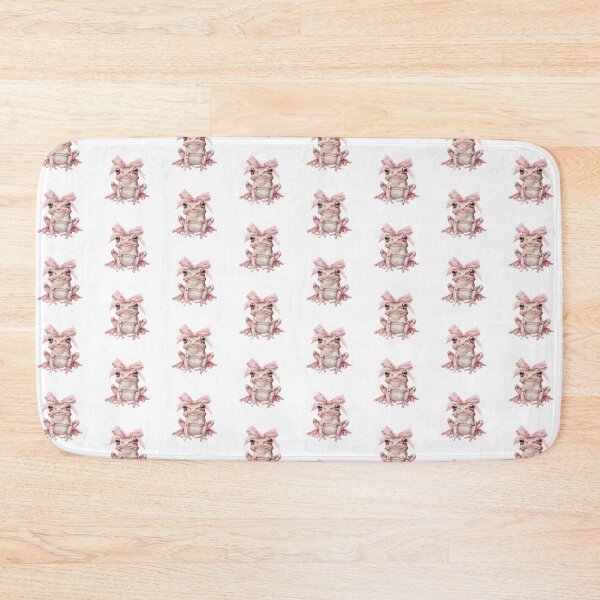Item preview, Cute Coquette Frog with Pink Bow – Soft Pastel Aesthetic for Frog Lovers designed and sold by ChibiNekoSpace.