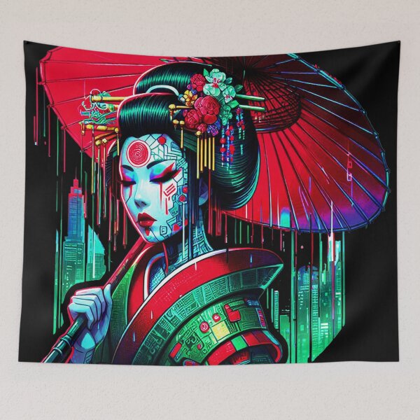 Item preview, Futuristic geisha in cyberpunk kimono fashion designed and sold by FLIP-original.