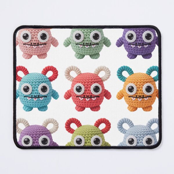Item preview, Kawaii Crochet Mini Monsters Grid Design designed and sold by NavigatorStreet.