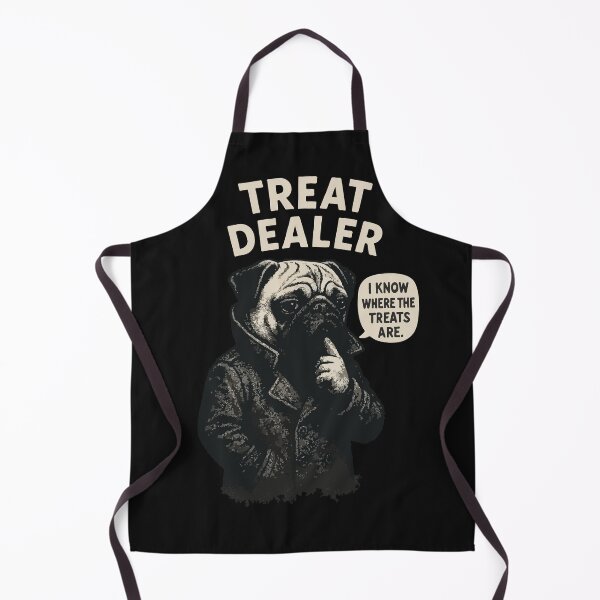 Item preview, Treat Dealer | Pug in Trench Coat designed and sold by SillyPawsStudio.