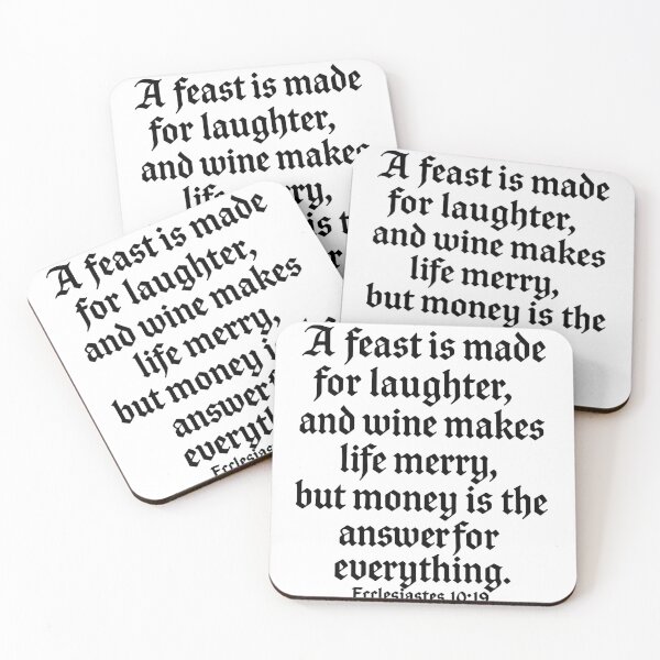 Item preview, Ecclesiastes 10:19 Verse designed and sold by JayVisionz.