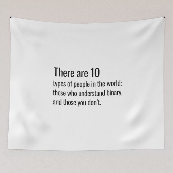 Item preview, 10 Types of People Binary Joke T-Shirt - Funny Programmer & Math Gift designed and sold by Pingi-shop.
