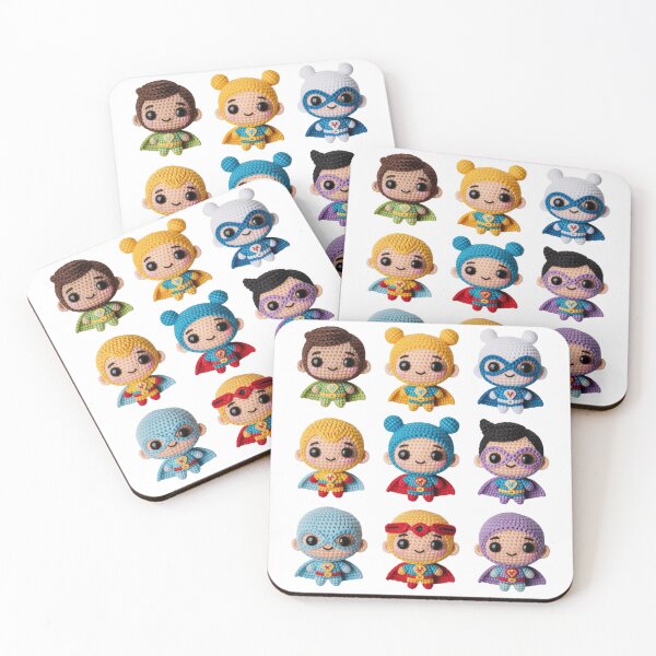 Item preview, Kawaii Crochet Super Heroes Grid Design designed and sold by NavigatorStreet.