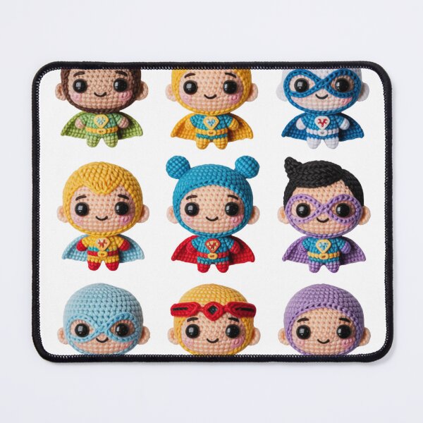 Item preview, Kawaii Crochet Super Heroes Grid Design designed and sold by NavigatorStreet.