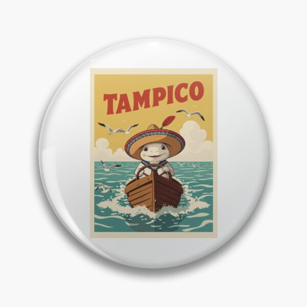 Item preview, Axolotl in Boat Illustration in Tampico Seascape designed and sold by RetroPop23.