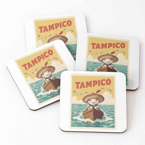 Item preview, Axolotl in Boat Illustration in Tampico Seascape designed and sold by RetroPop23.