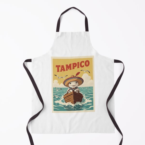 Item preview, Axolotl in Boat Illustration in Tampico Seascape designed and sold by RetroPop23.