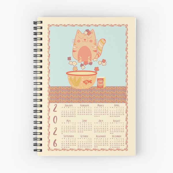 Item preview, Just a Cat-2026 Wall Calendar designed and sold by Annette Chabidon Studio.